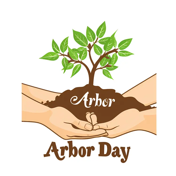 Hands Holding Tree for Arbor Day
