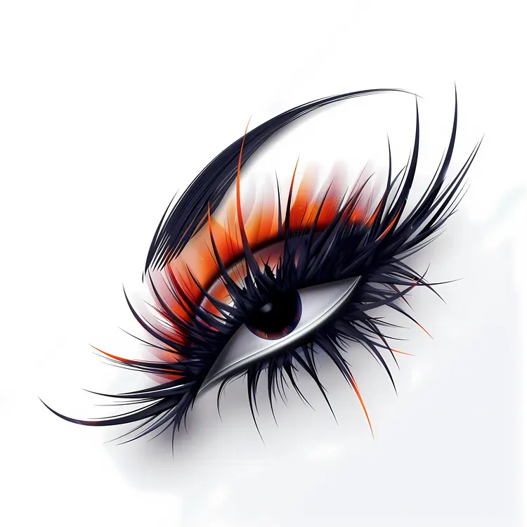 Artistic Eye with Dramatic Eyelashes Illustration