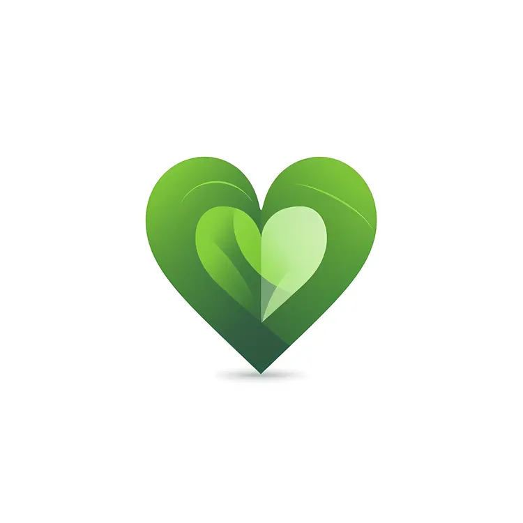 Green Heart Symbol for Eco-friendly Love