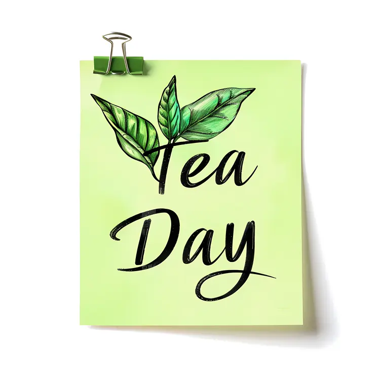 Tea Day Note with Clip