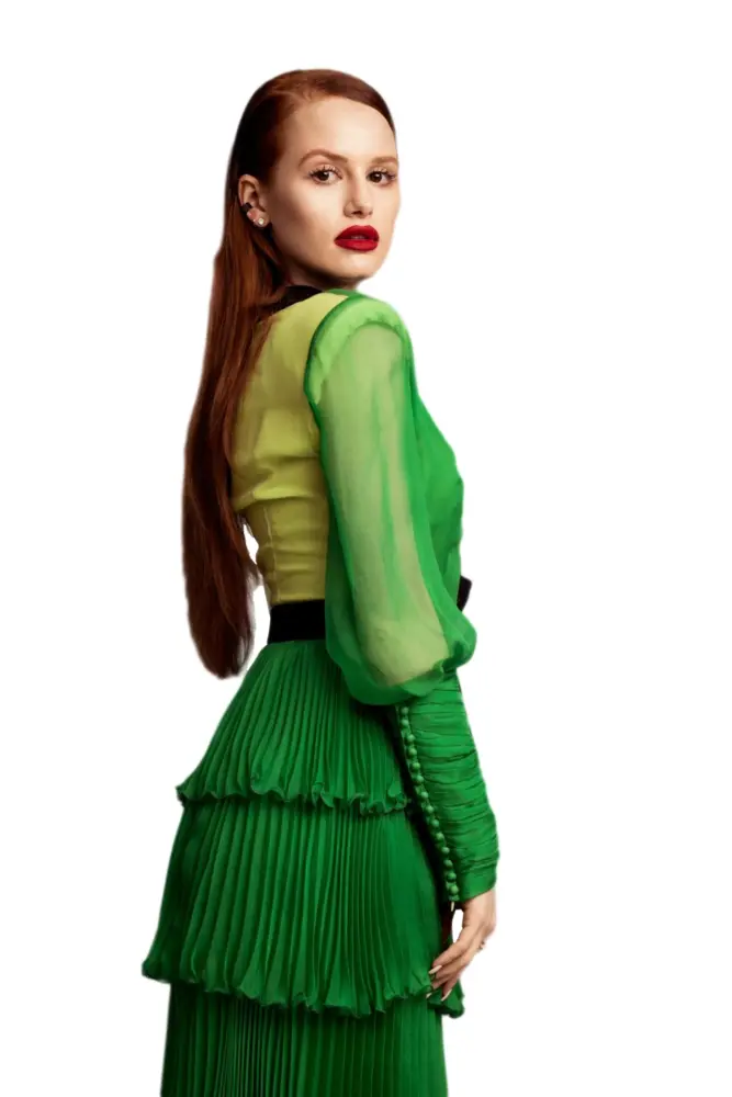 Elegant Woman in Green Dress