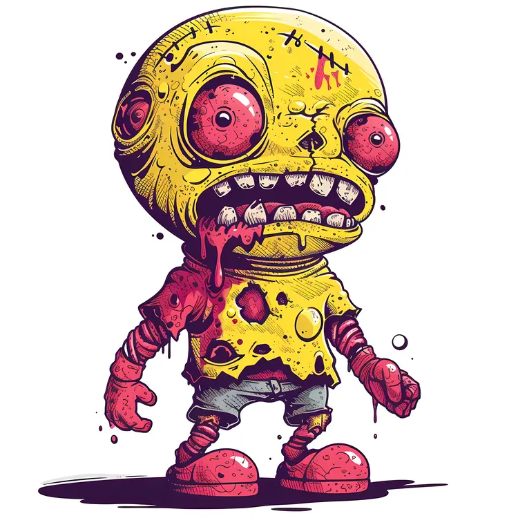 Yellow Monster Cartoon Character