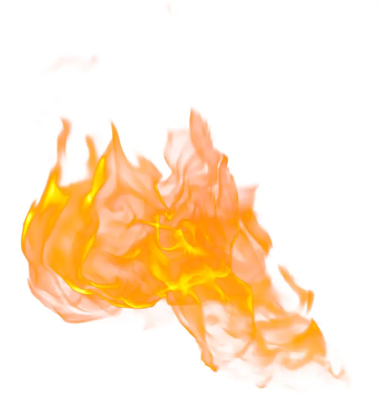 Bright Orange Fire Flame
