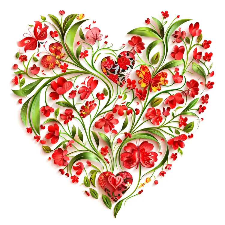 Floral Heart Illustration