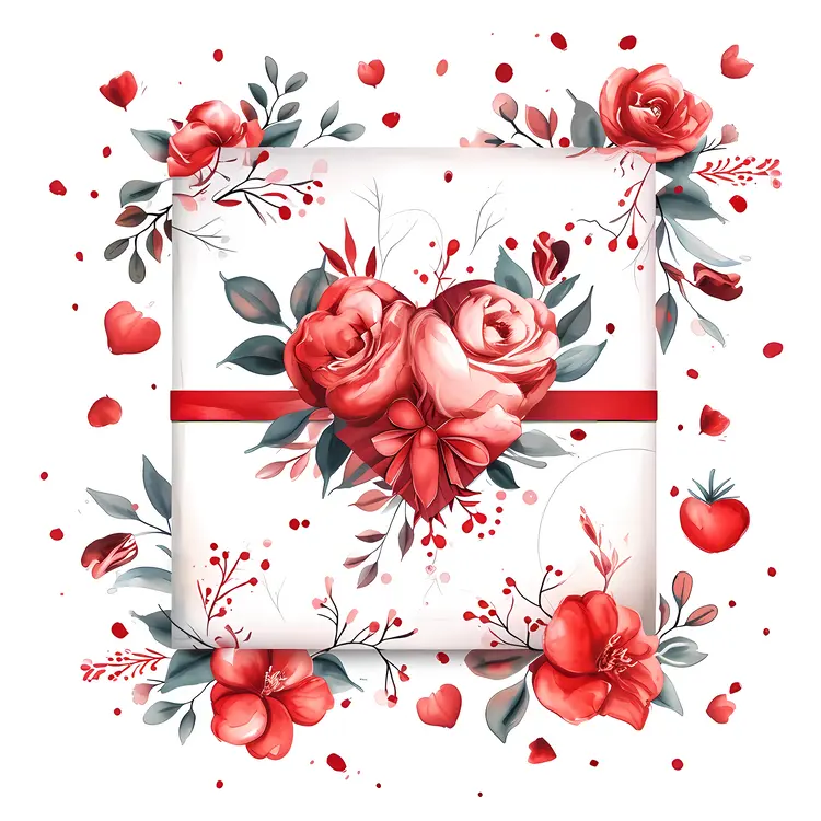 Heart-Shaped Floral Gift Box
