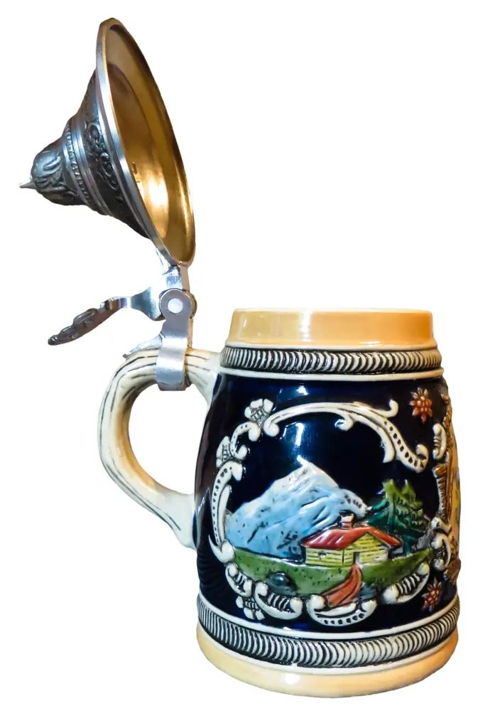 Traditional Ceramic Beer Stein with Lid