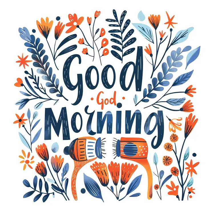 Colorful Floral Good Morning Greeting