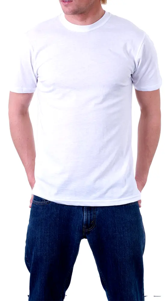 Man Wearing White T-shirt