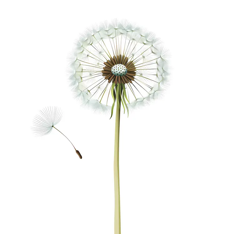 Dandelion with Floating Seed