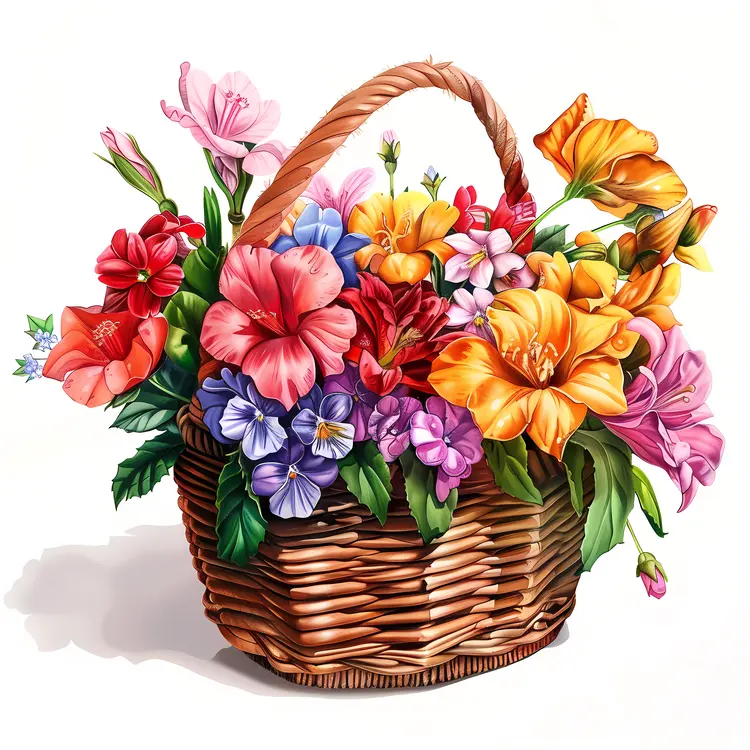 Colorful Flower Basket