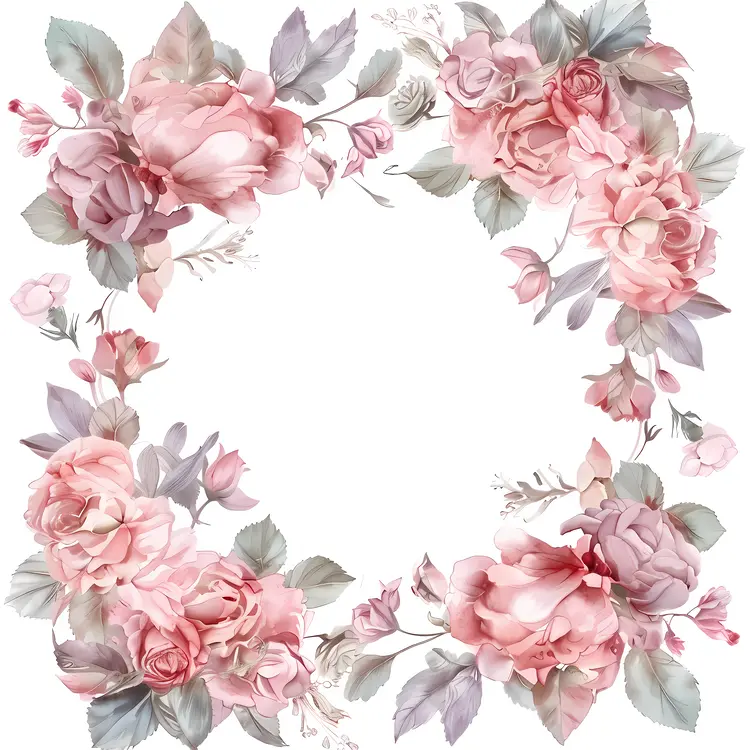 Beautiful Floral Frame Illustration