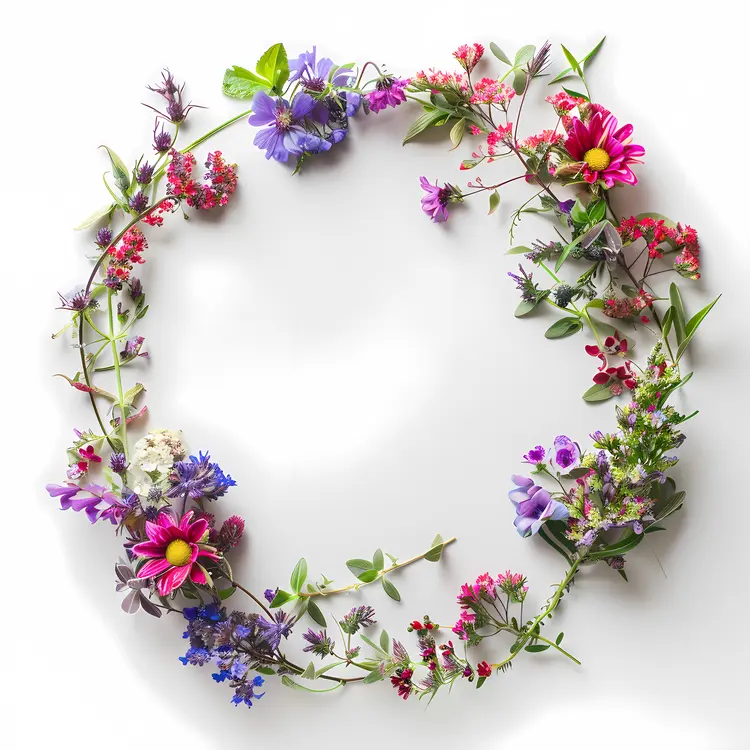 Colorful Floral Wreath