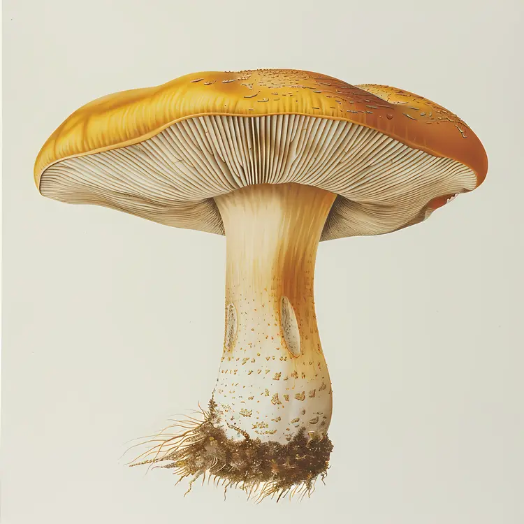 Yellow Mushroom Illustration