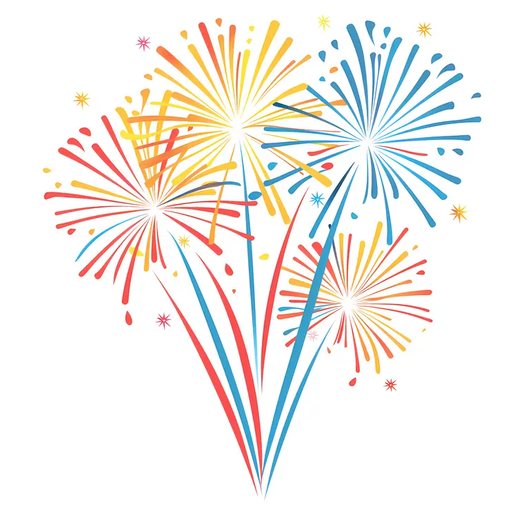 Colorful Fireworks Display