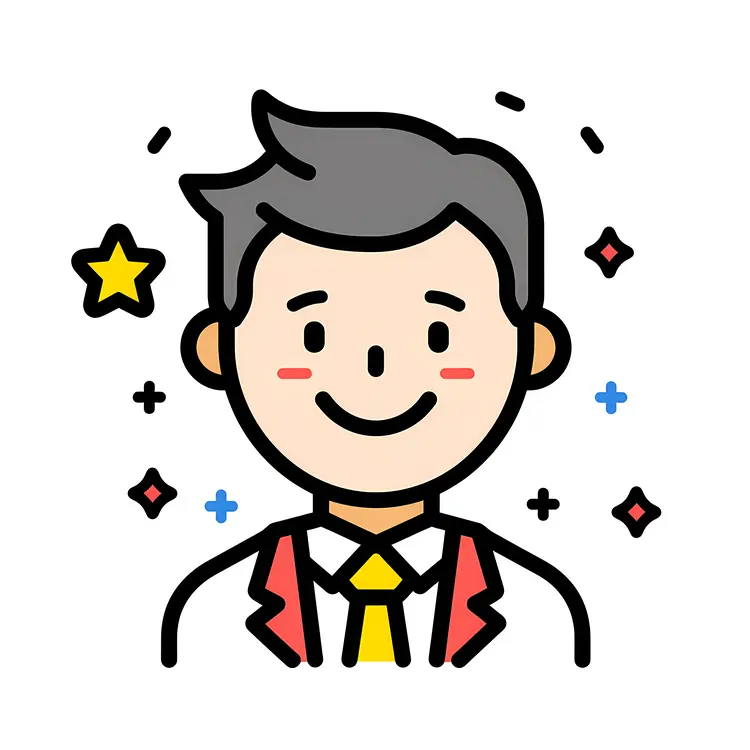 Smiling Man with Star