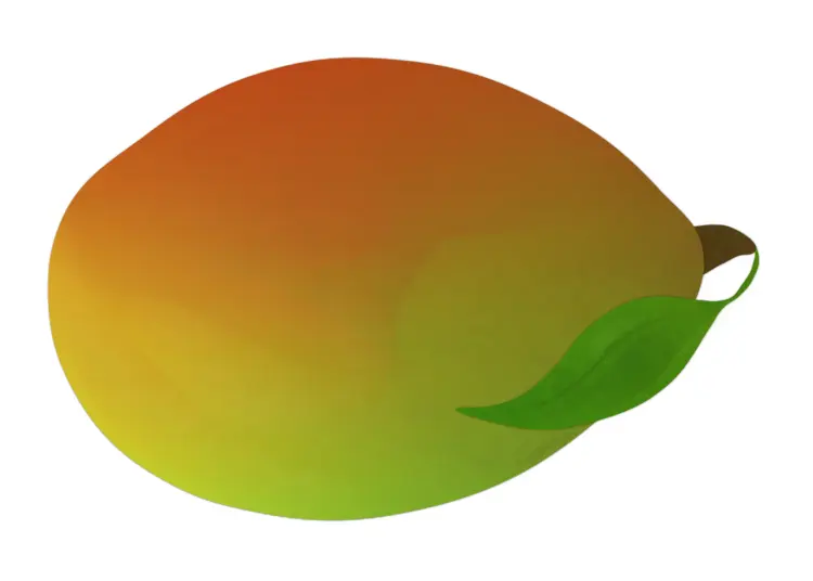 Ripe Mango with Leaf
