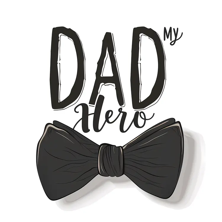 Black Bow Tie for My Hero Dad