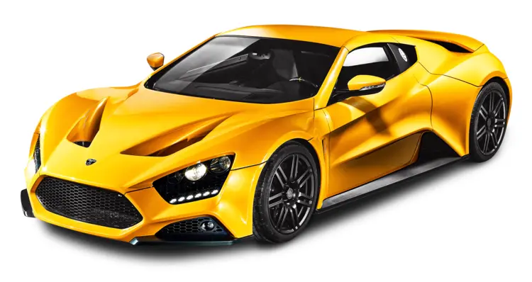 Yellow Zenvo ST1 Sports Car