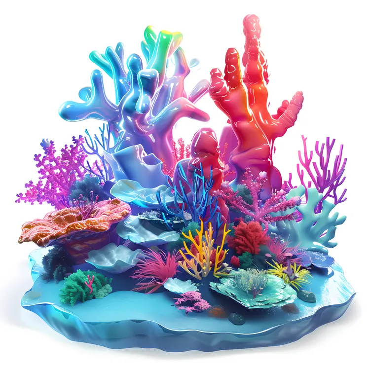 Colorful Coral Reef Illustration