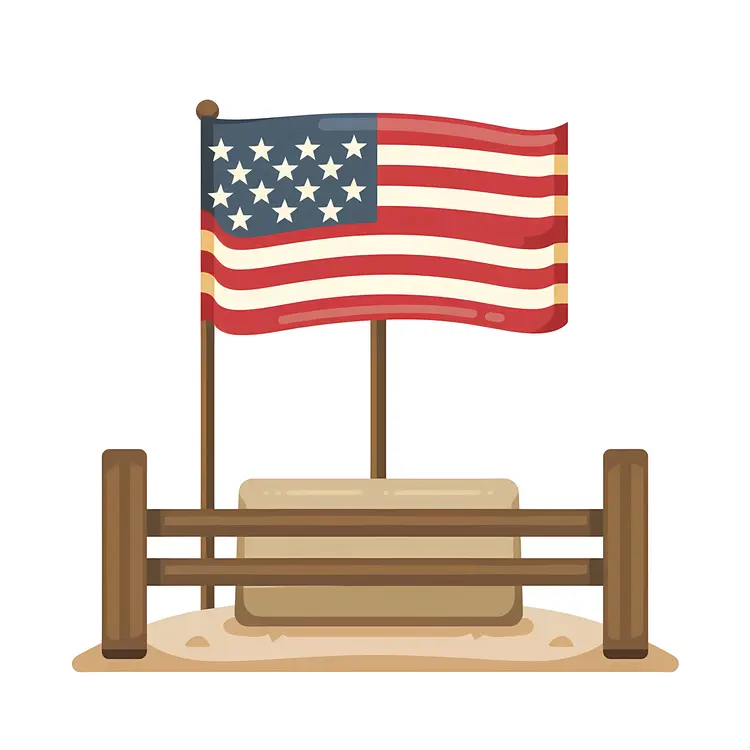 American Flag on Pole