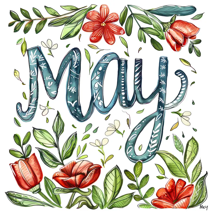 Floral May Illustration