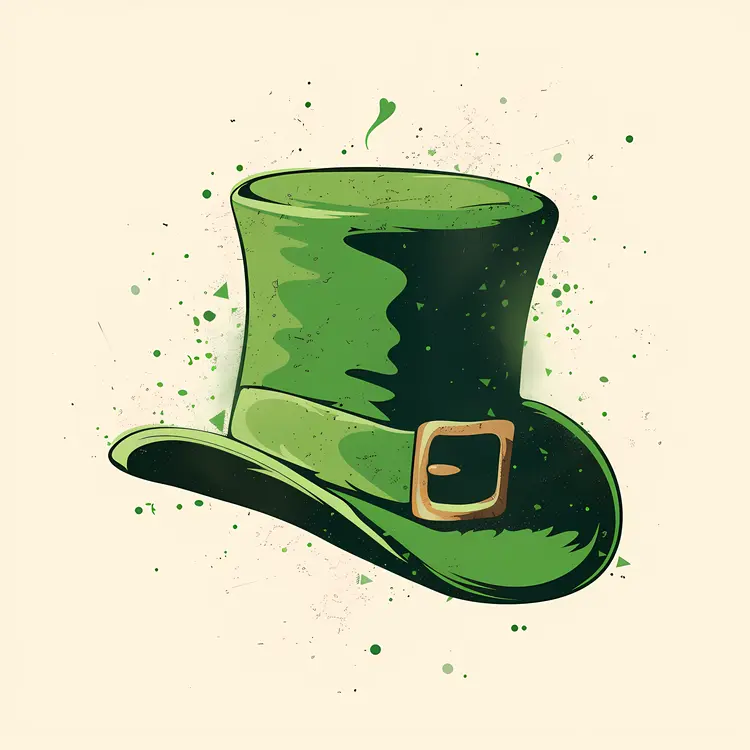 Green Leprechaun Hat with Buckle