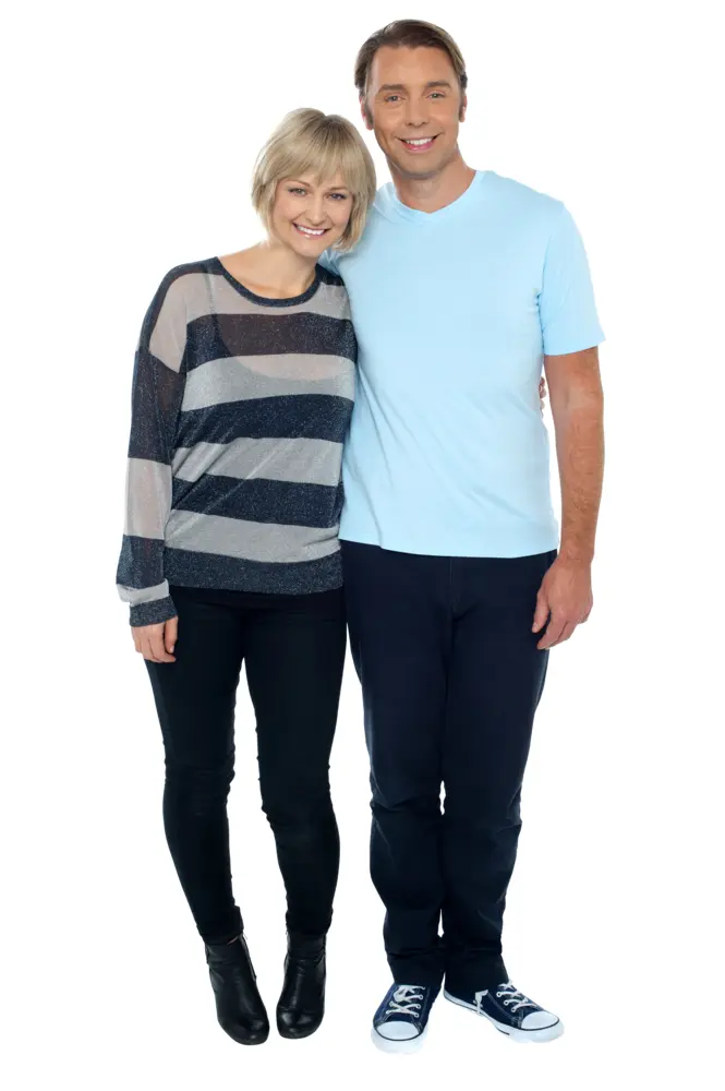 Happy Couple in Casual Attire