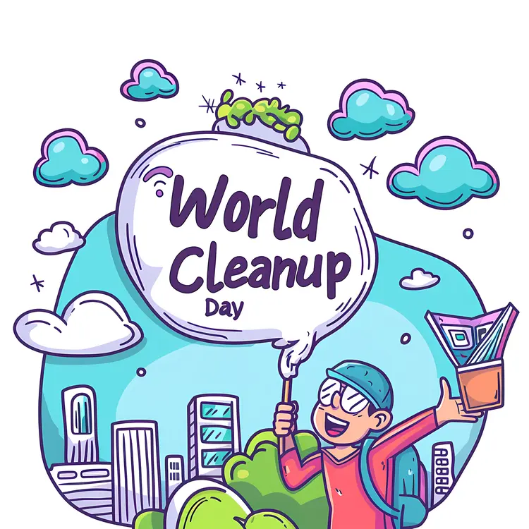 World Cleanup Day Cartoon