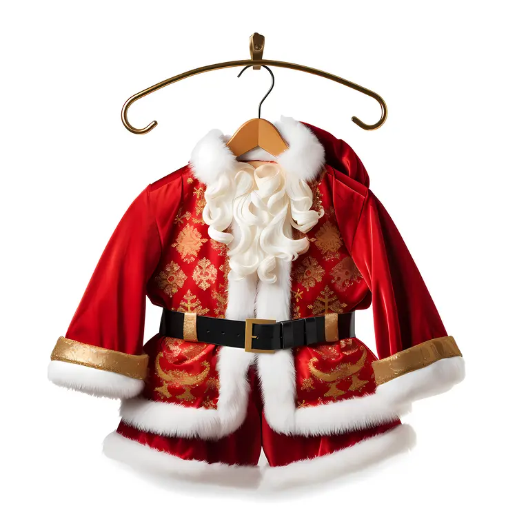 Santa Jacket with Attached Beard