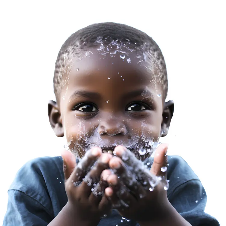 Child Playing with Water