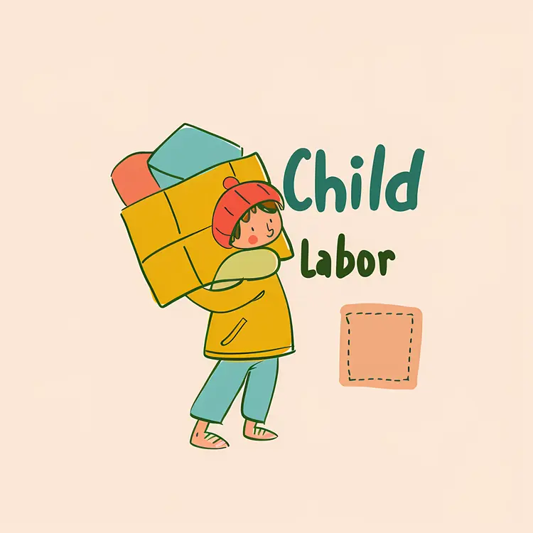Child Labor Awareness Illustration
