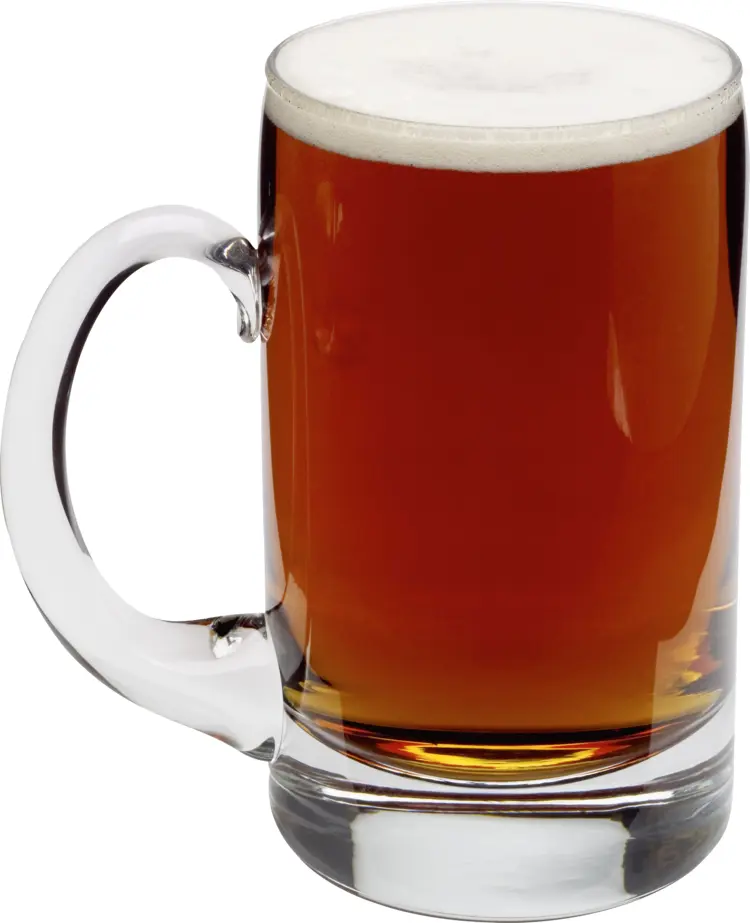 Cold Dark Beer Mug with Foam