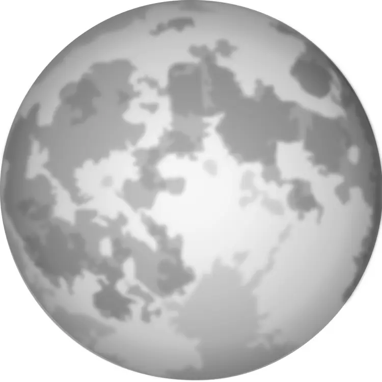 Simplified Moon Illustration