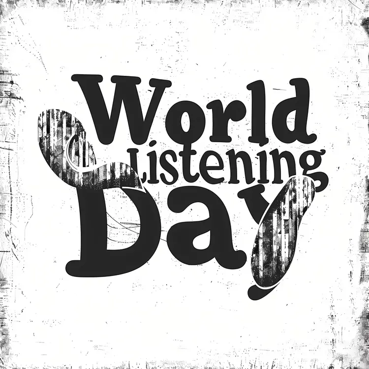 World Listening Day Text Design