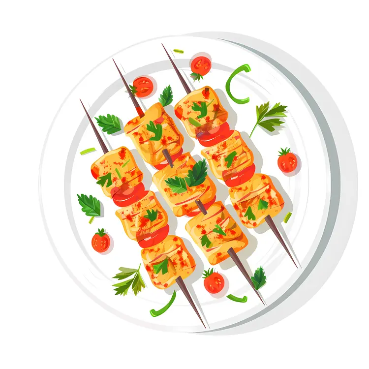 Delicious Skewers with Fresh Herbs