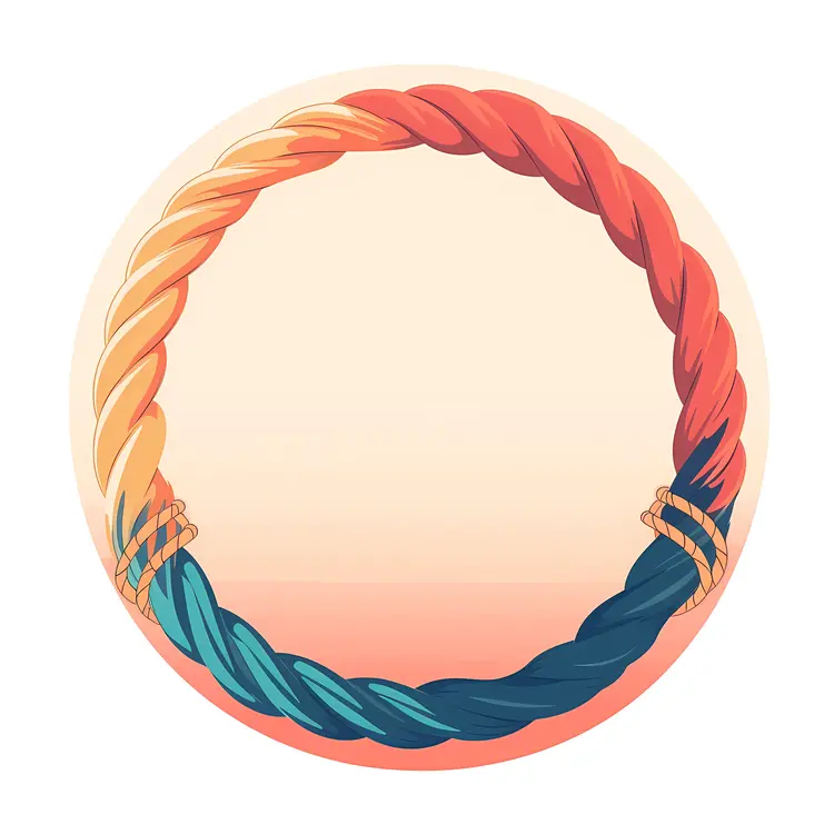 Colorful Braided Rope Circle