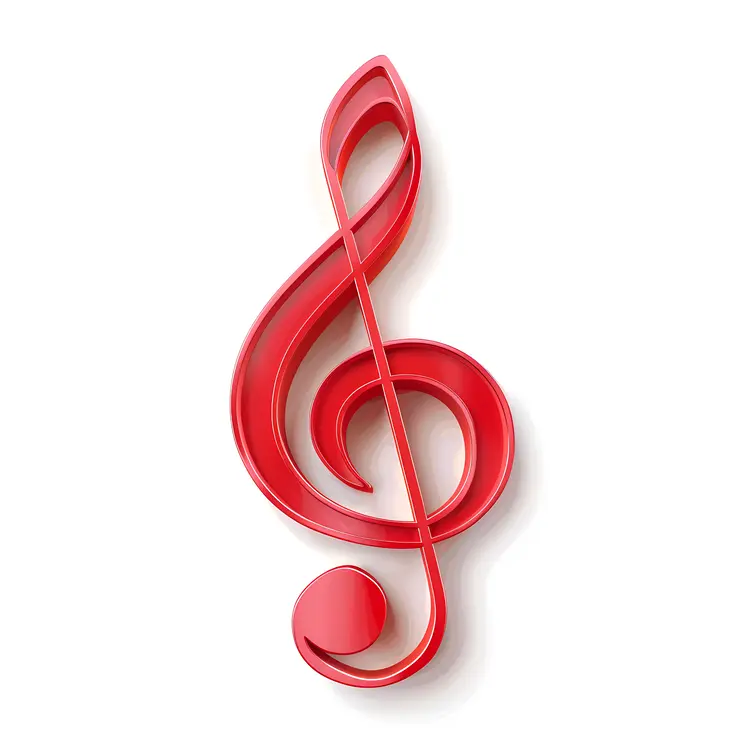 Red Treble Clef