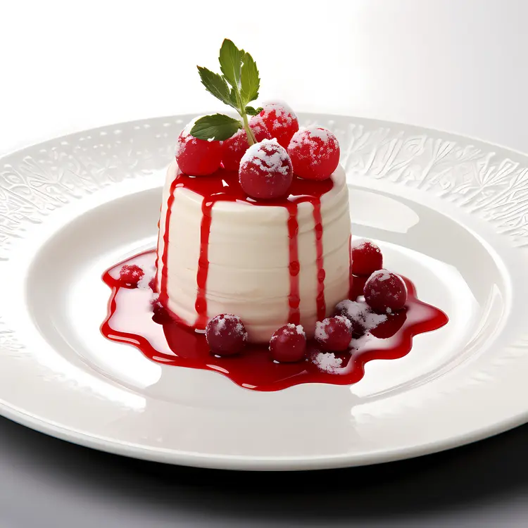 Creamy Panna Cotta with Berry Sauce