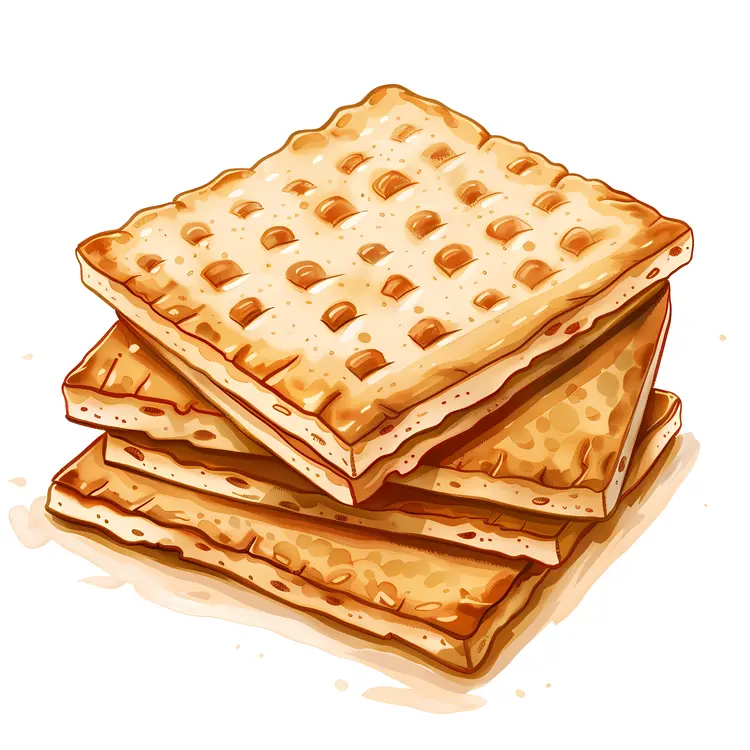 Stack of Crunchy Crackers