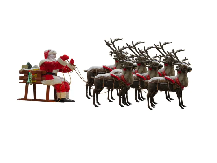 Santa Claus with Reindeer Sleigh