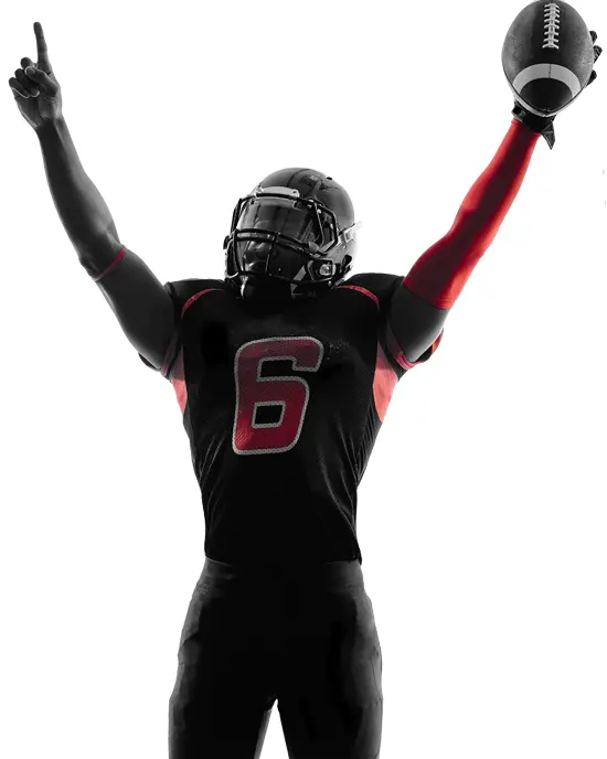 Football Player Celebrating Victory