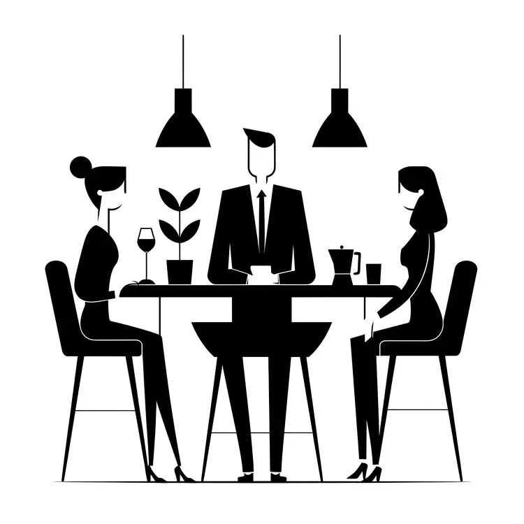 Group of People Having a Meeting at Table