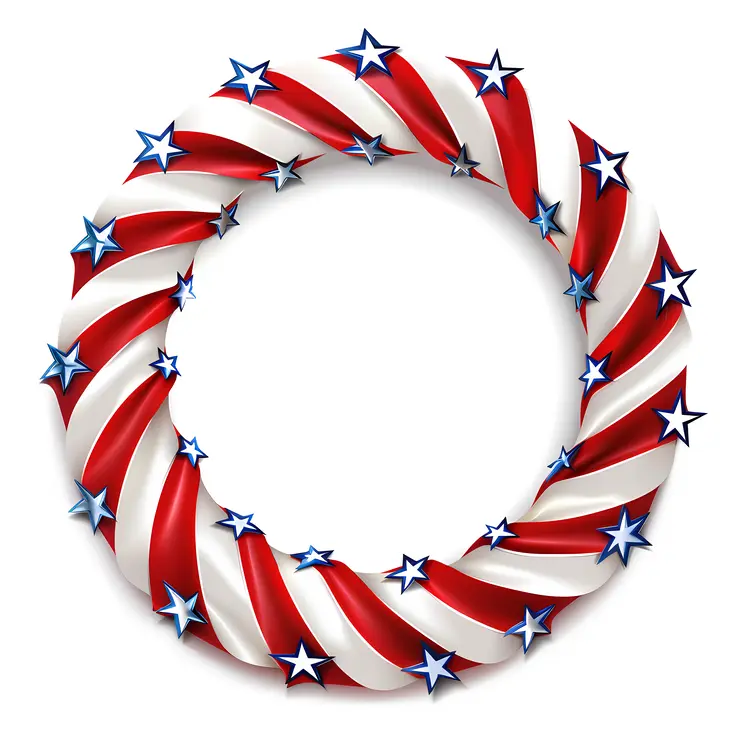 Patriotic Wreath with Stars