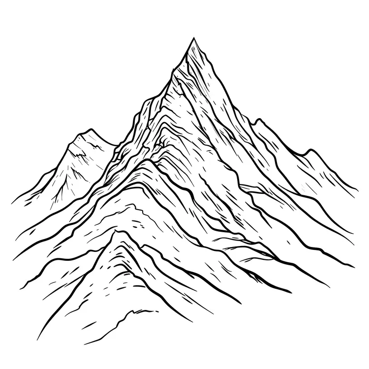 Mountain Drawing Sketch