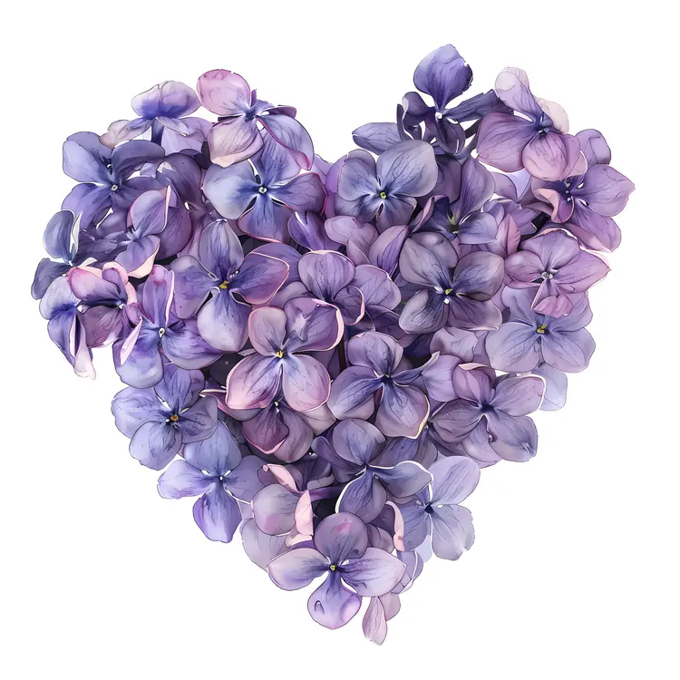 Heart-Shaped Purple Flowers