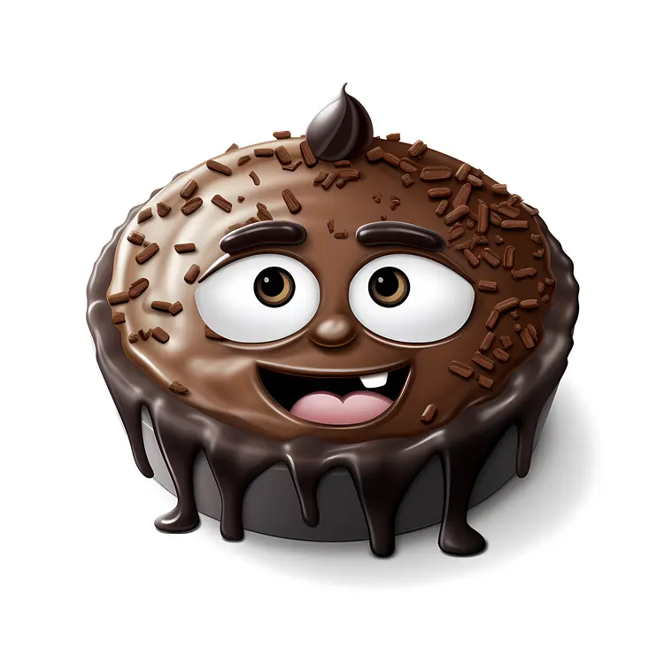 Cute Chocolate Cupcake with Sprinkles