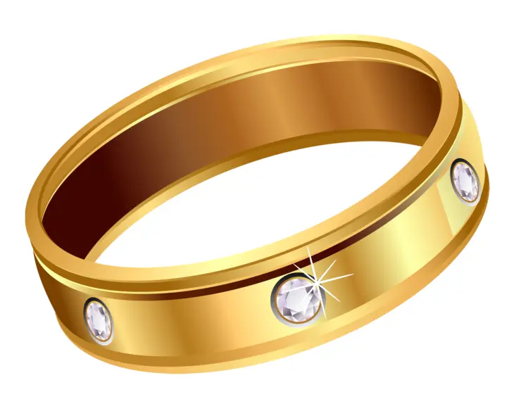 Gold Ring with Sparkling Diamonds