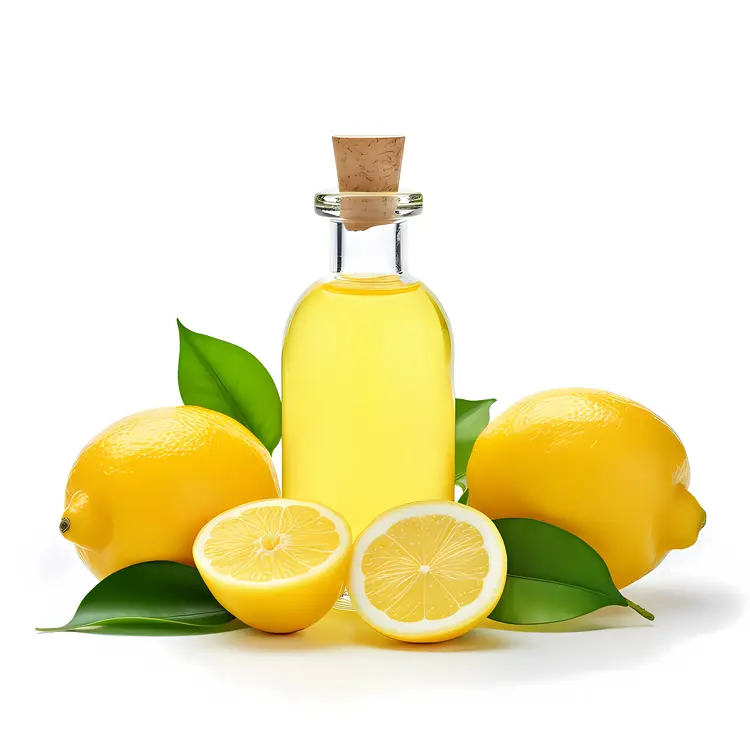 Fresh Lemon Oil in Glass Bottle