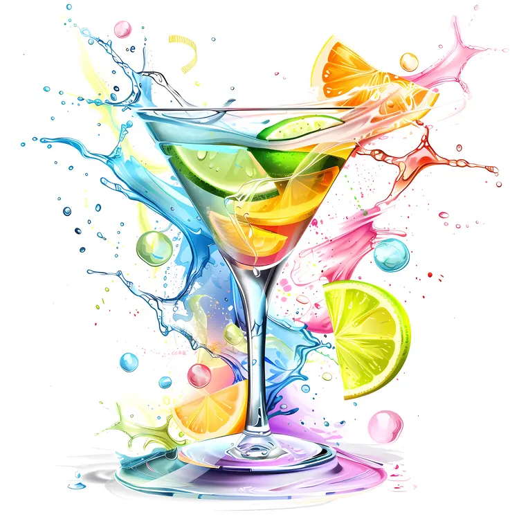 Vibrant Fruit Cocktail with Splash