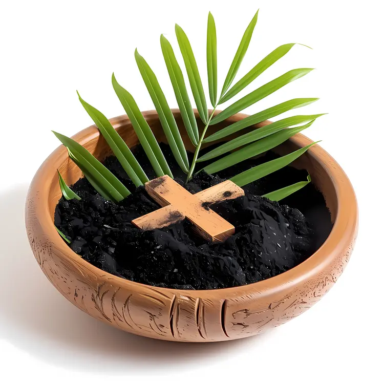 Ash Cross with Palm Leaves